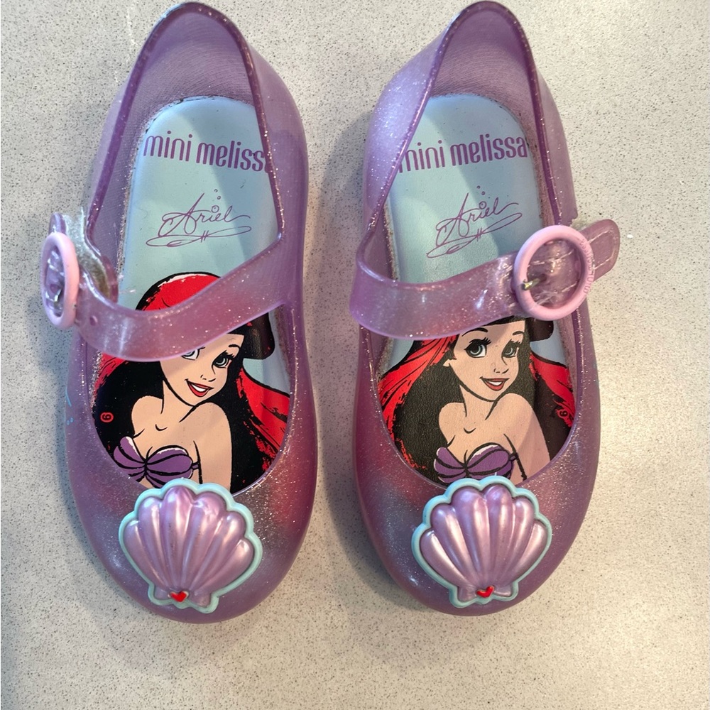 Mini Melissa Disney Ariel Toddler size 6 shoes